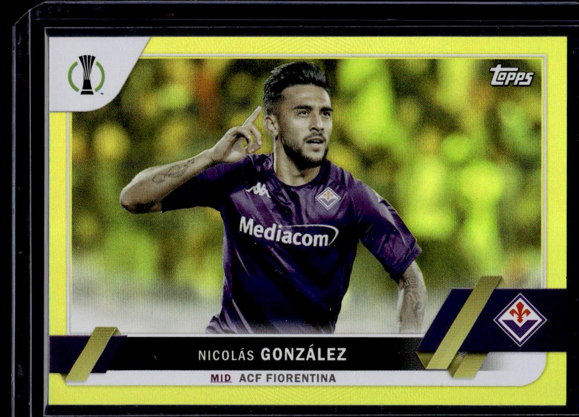 2022-23 Topps UEFA Club Competitions #77 Nicolás González Yellow Foil #/299