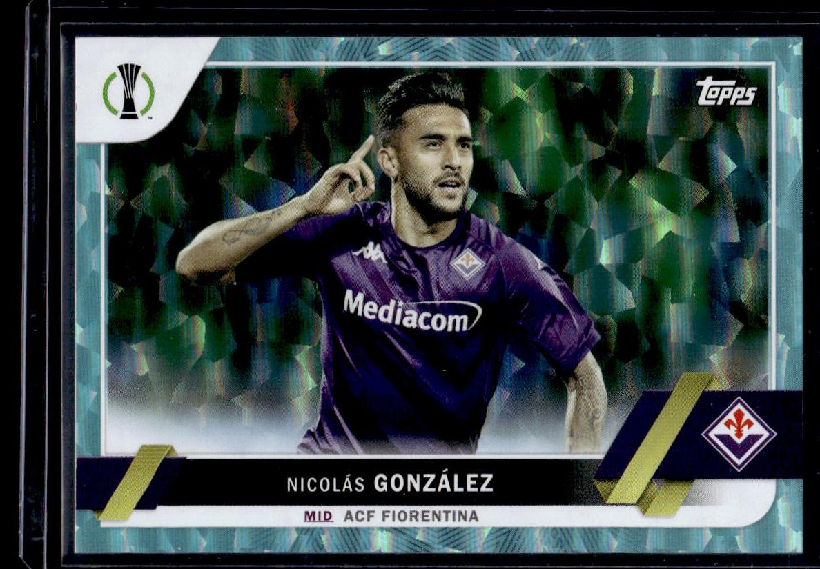 2022-23 Topps UEFA Club Competitions #77 Nicolás González Icy Aqua Foil #/399