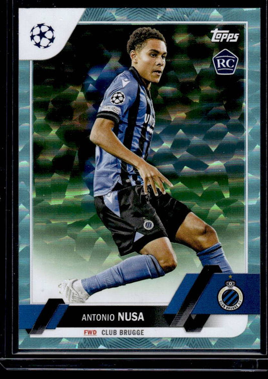 2022-23 Topps UEFA Club Competitions #140 Antonio Nusa Icy Aqua Foil #/399