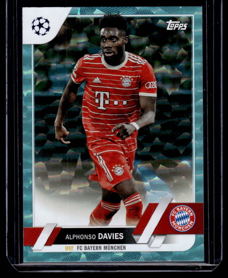 2022-23 Topps UEFA Club Competitions #162 Alphonso Davies Icy Aqua Foil #/399