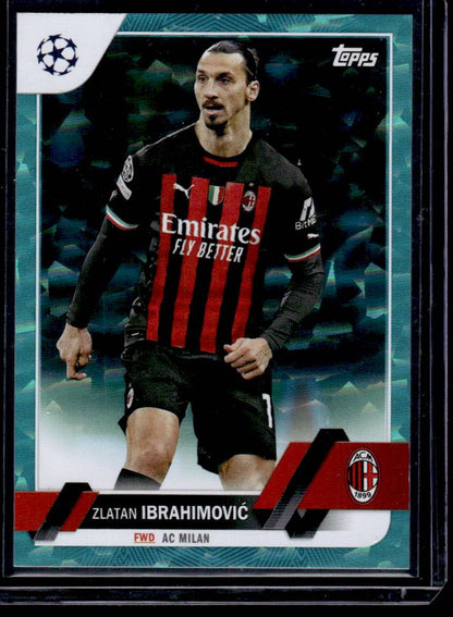 2022-23 Topps UEFA Club Competitions #11 Zlatan Ibrahimović Icy Aqua Foil #/399