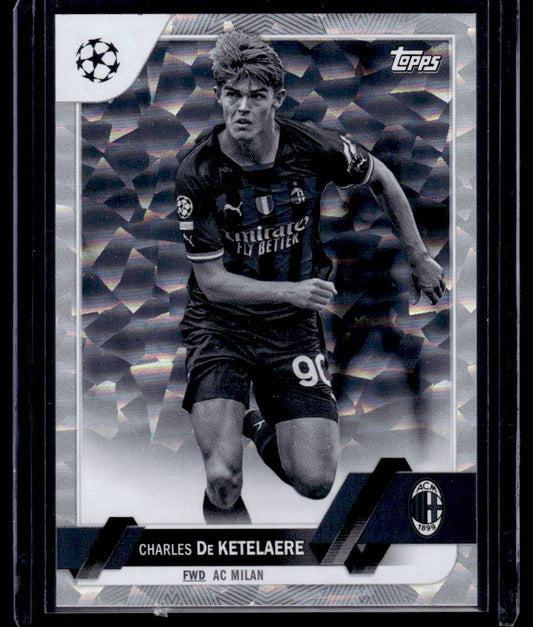 2022-23 Topps UEFA CC #90 Charles De Ketelaere Black & White Icy Foil #/150