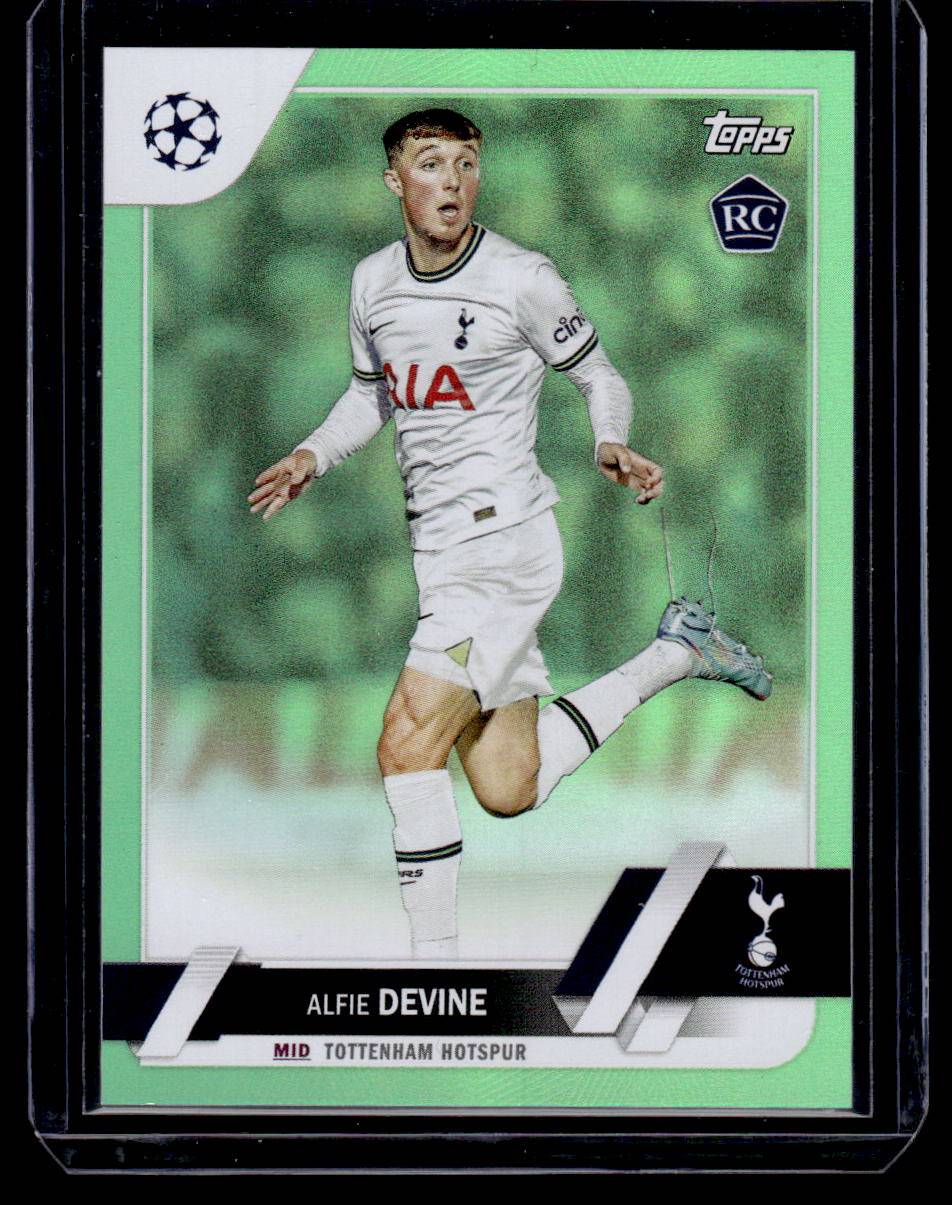 2022-23 Topps UEFA Club Competitions #129 Alfie Devine Neon Green Foil #/199