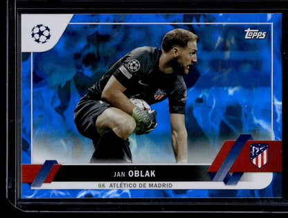 2022-23 Topps UEFA Club Competitions #107 Jan Oblak Blue Inferno Foil #/125