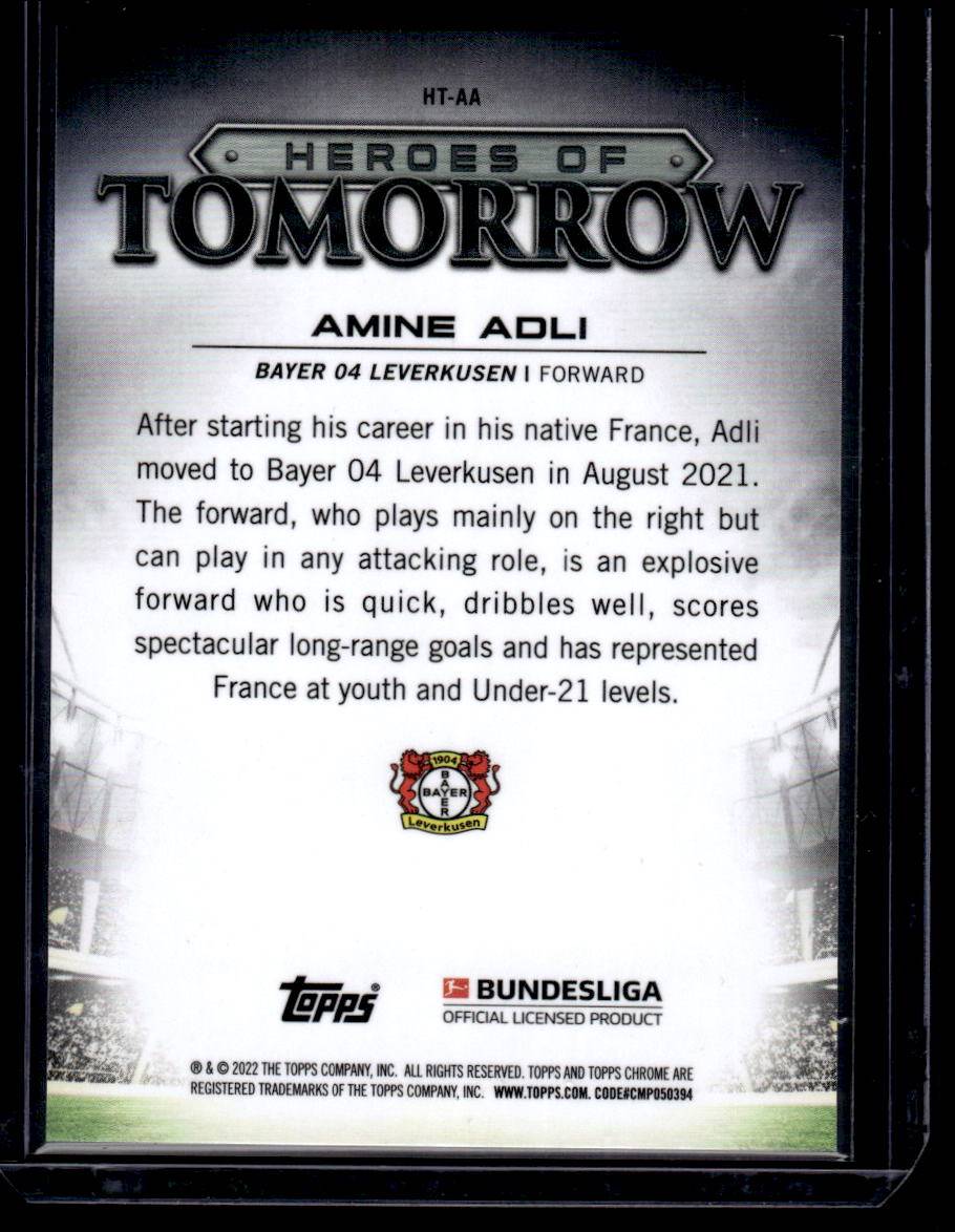 2021-22 Topps Chrome Bundesliga #HT-AA Amine Adli Heroes of Tomorrow