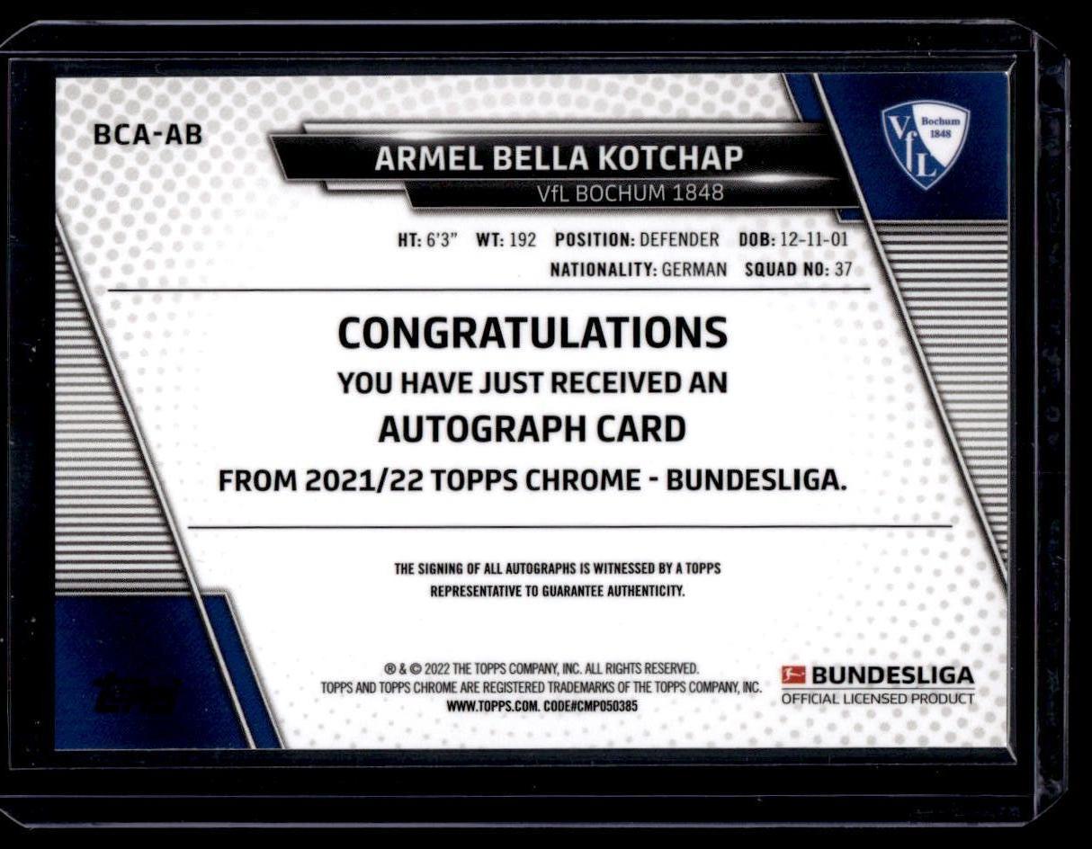 2021-22 Topps Chrome Bundesliga #BCA-AB Armel Bella-Kotchap Autographs