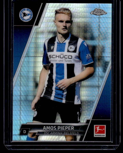 2021-22 Topps Bundesliga #33 Amos Pieper Aqua Foilboard #/199