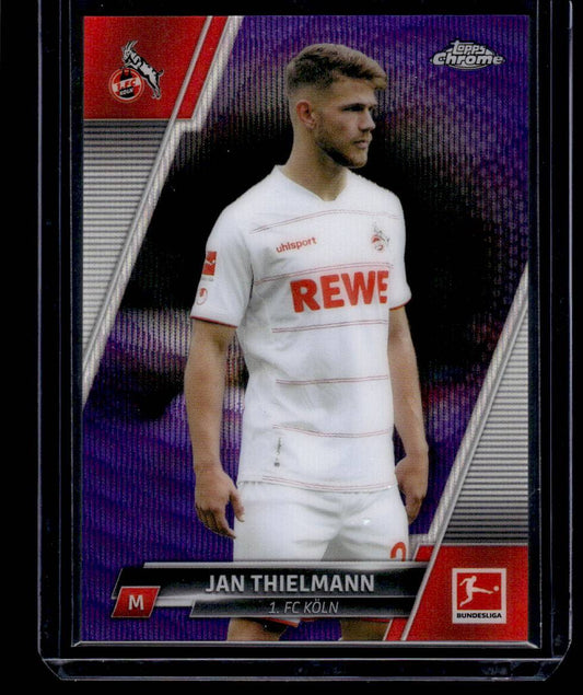 2021-22 Topps Chrome Bundesliga #55 Jan Thielmann Purple Wave Refractors #/299