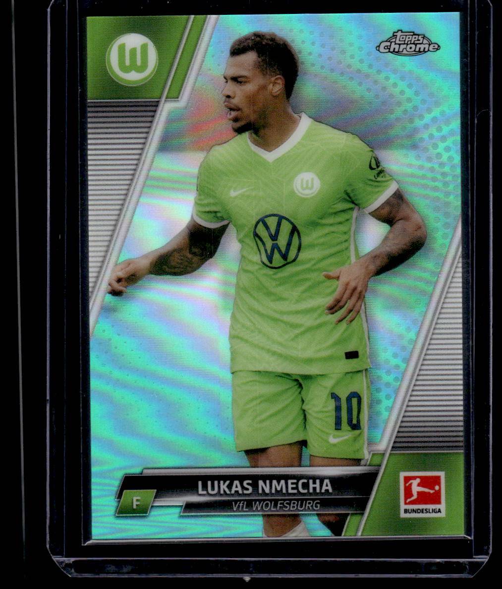 2021-22 Topps Chrome Bundesliga #98 Lukas Nmecha Aqua Bubble Refractors #/275