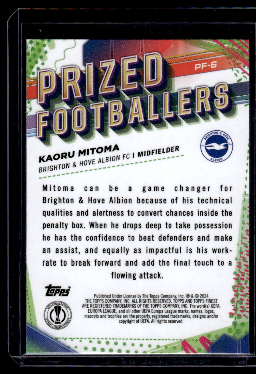 2023-24 Finest UEFA Club Competitions #PF-6 Kaoru Mitoma Prized Footballers