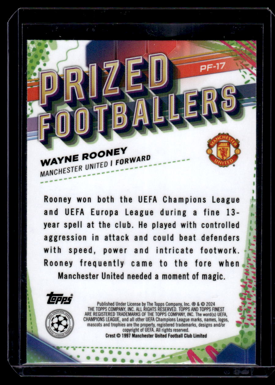 2023-24 Finest UEFA Club Competitions #PF-17 Wayne Rooney Prized Footballers