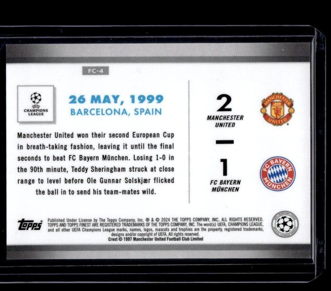 2023-24 Finest UEFA CC Manchester United vs. FC Bayern Comebacks Gold #/50