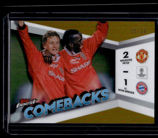 2023-24 Finest UEFA CC Manchester United vs. FC Bayern Comebacks Gold #/50