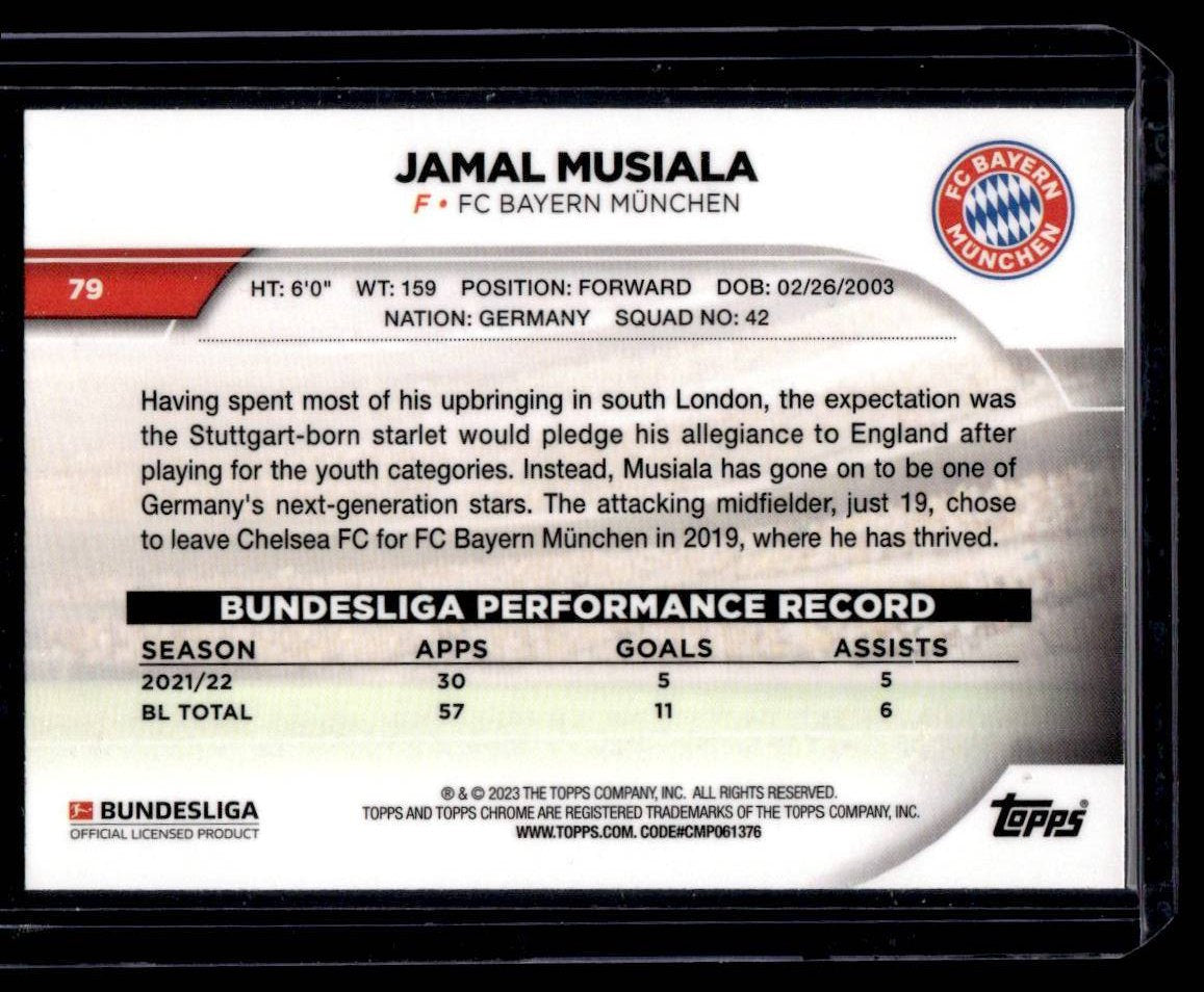 2022-23 Topps Chrome Bundesliga #79 Jamal Musiala