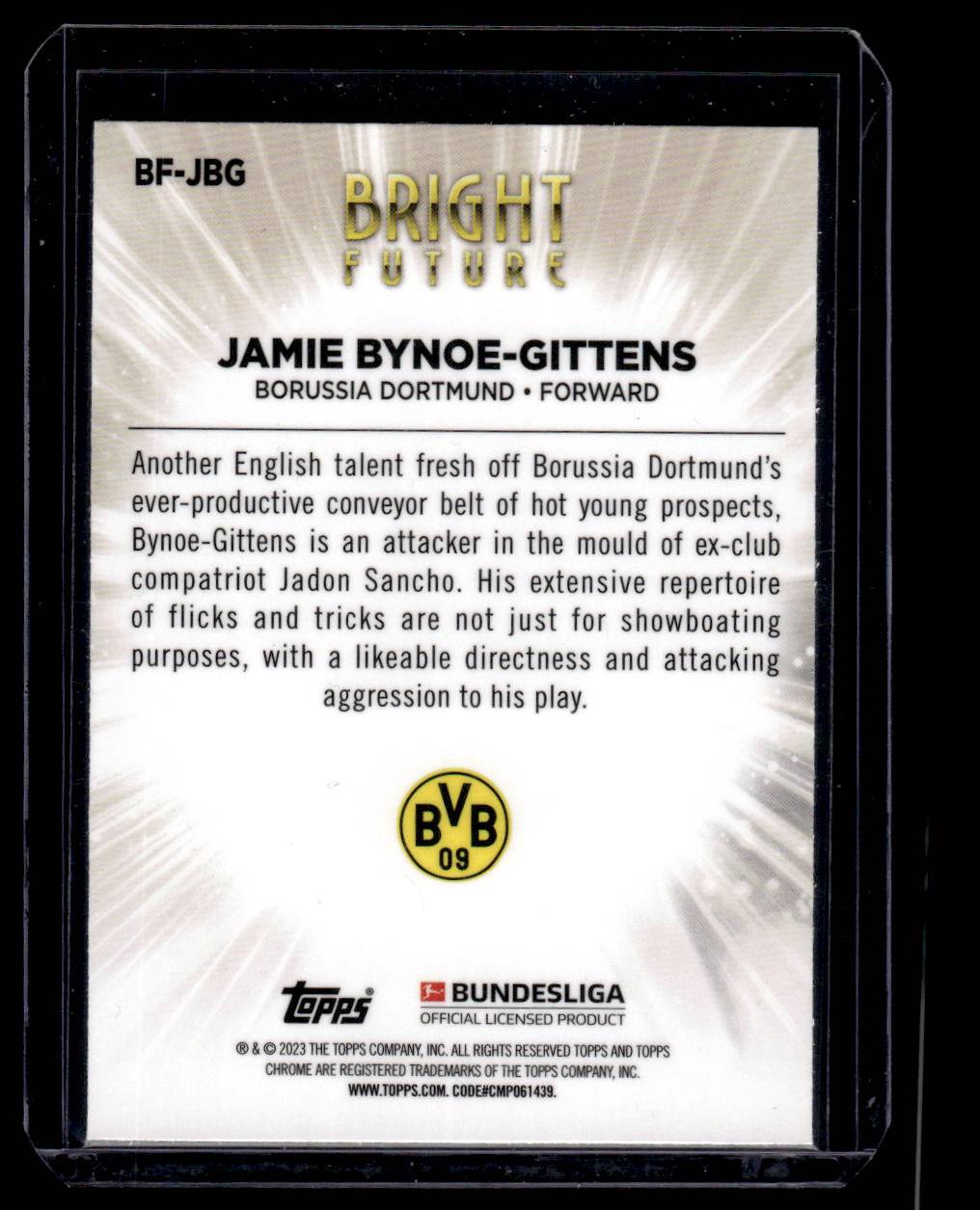 2022-23 Topps Chrome Bundesliga #BF-JBG Jamie Bynoe-Gittens Bright Future