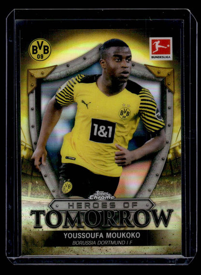 2021-22 Topps Chrome Bundesliga #HT-YM Youssoufa Moukoko Heroes of Tomorrow