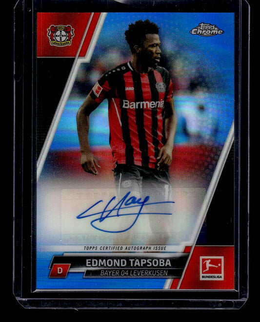 2021-22 Topps Chrome Bundesliga Edmond Tapsoba Autographs Blue Refractors #/299