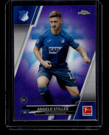 2021-22 Topps Chrome Bundesliga #49 Angelo Stiller Purple Wave Refractors #/299