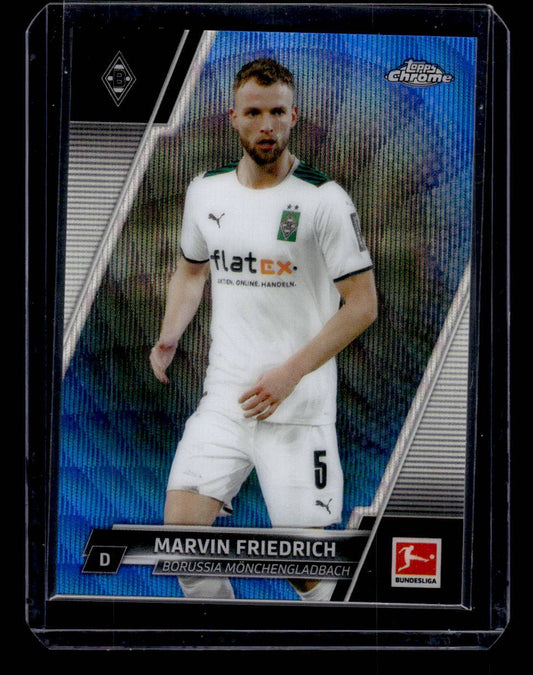 2021-22 Topps Chrome Bundesliga #14 Marvin Friedrich Blue Wave Refractors #/150