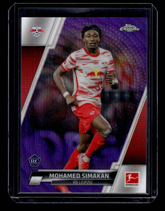 2021-22 Topps Chrome Bundesliga #65 Mohamed Simakan Purple Wave Refractors #/299