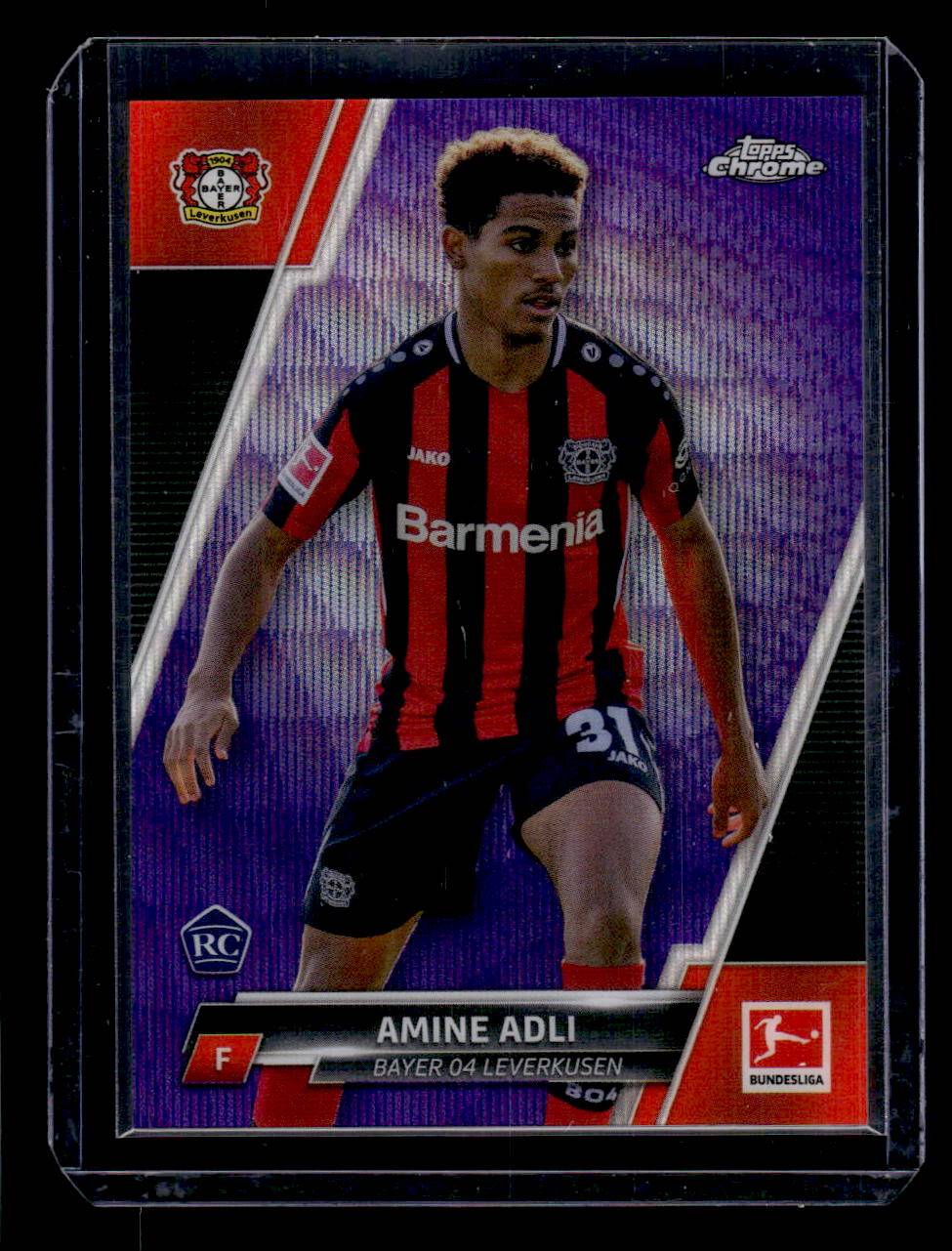 2021-22 Topps Chrome Bundesliga #70 Amine Adli Purple Refractors #/299