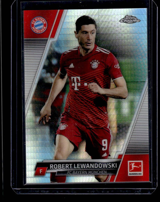 2021-22 Topps Chrome Bundesliga #83 Robert Lewandowski Prism Refractors #/199