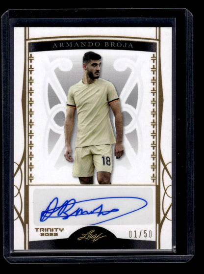 2022 Leaf Trinity - Autograph Foil Gold #BA-AB2 Armando Broja