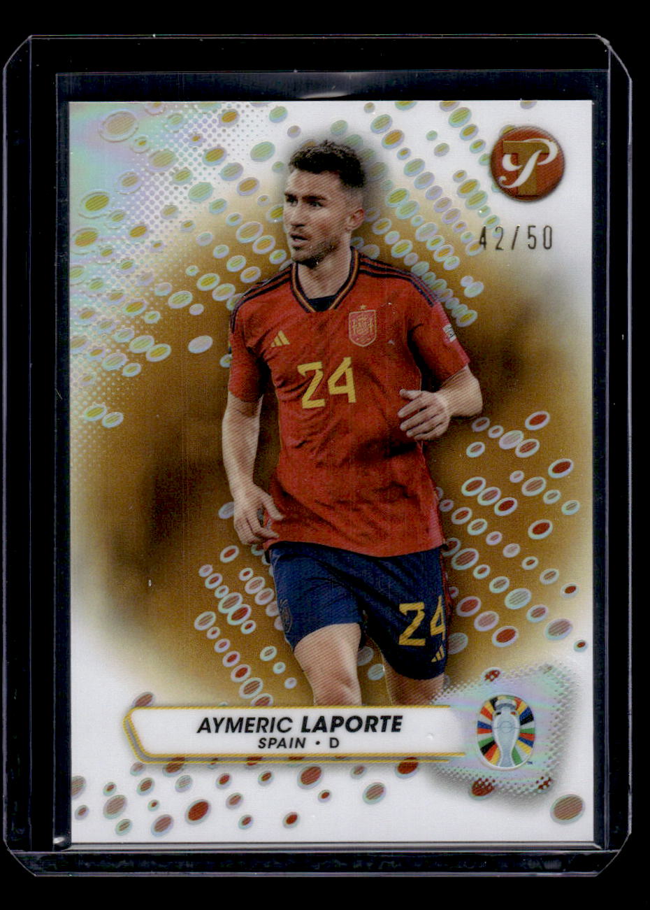 2023 Topps Pristine Road To Euro 2024 #168 Aymeric Laporte Gold Refractors #/50