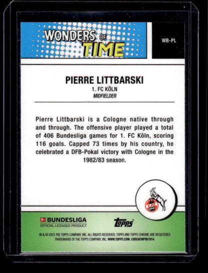 2022-23 Topps Chrome Bundesliga #WB-PL Pierre Littbarski Wonders of Time