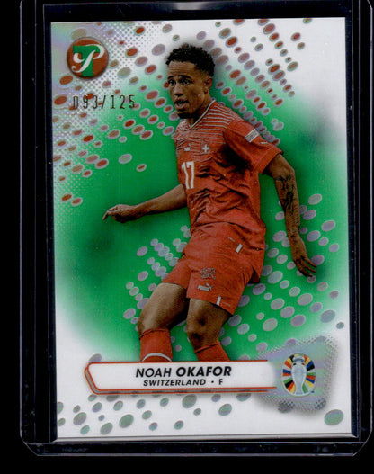 2023 Topps Pristine Road To Euro 2024 #184 Noah Okafor Green Refractors #/125