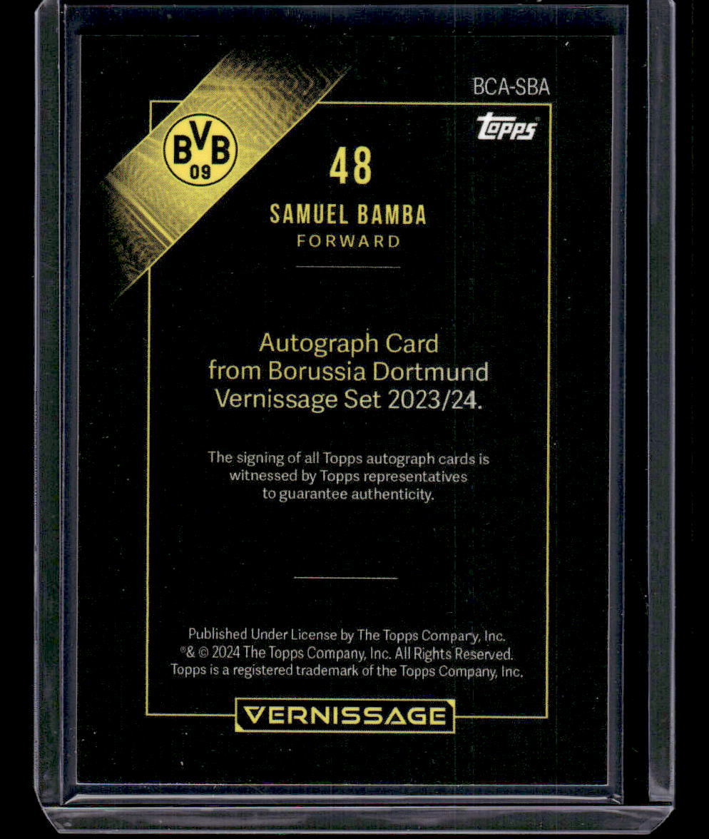 2023-24 Topps Borussia Dortmund Vernissage Samuel Bamba Autogramm BCA-SBA