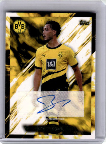 2023-24 Topps Borussia Dortmund Vernissage Ramy Bensebaini Autogramm BCA-RB