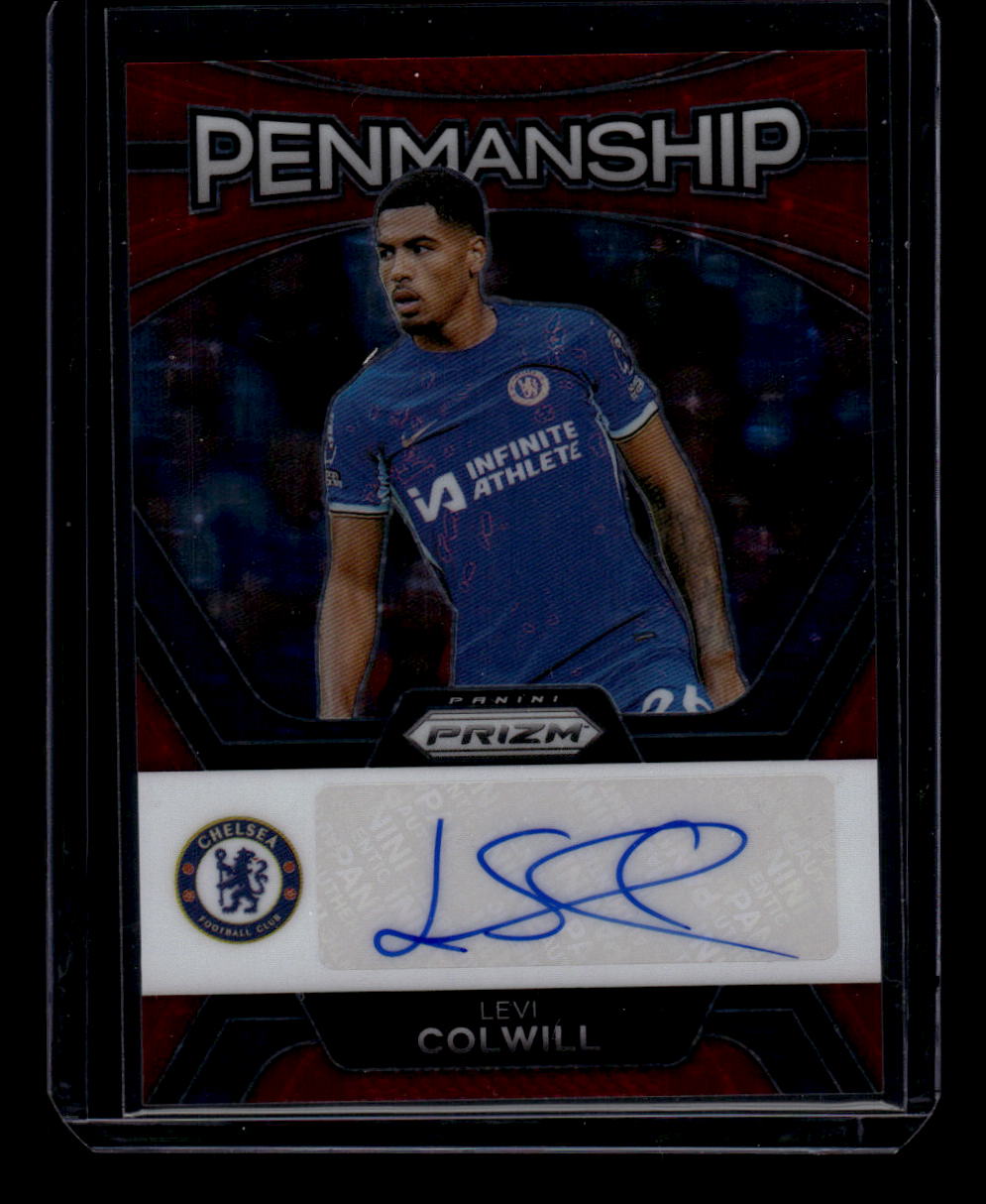 2023-24 Panini Prizm Premier League #P-LC Levi Colwill Penmanship Red