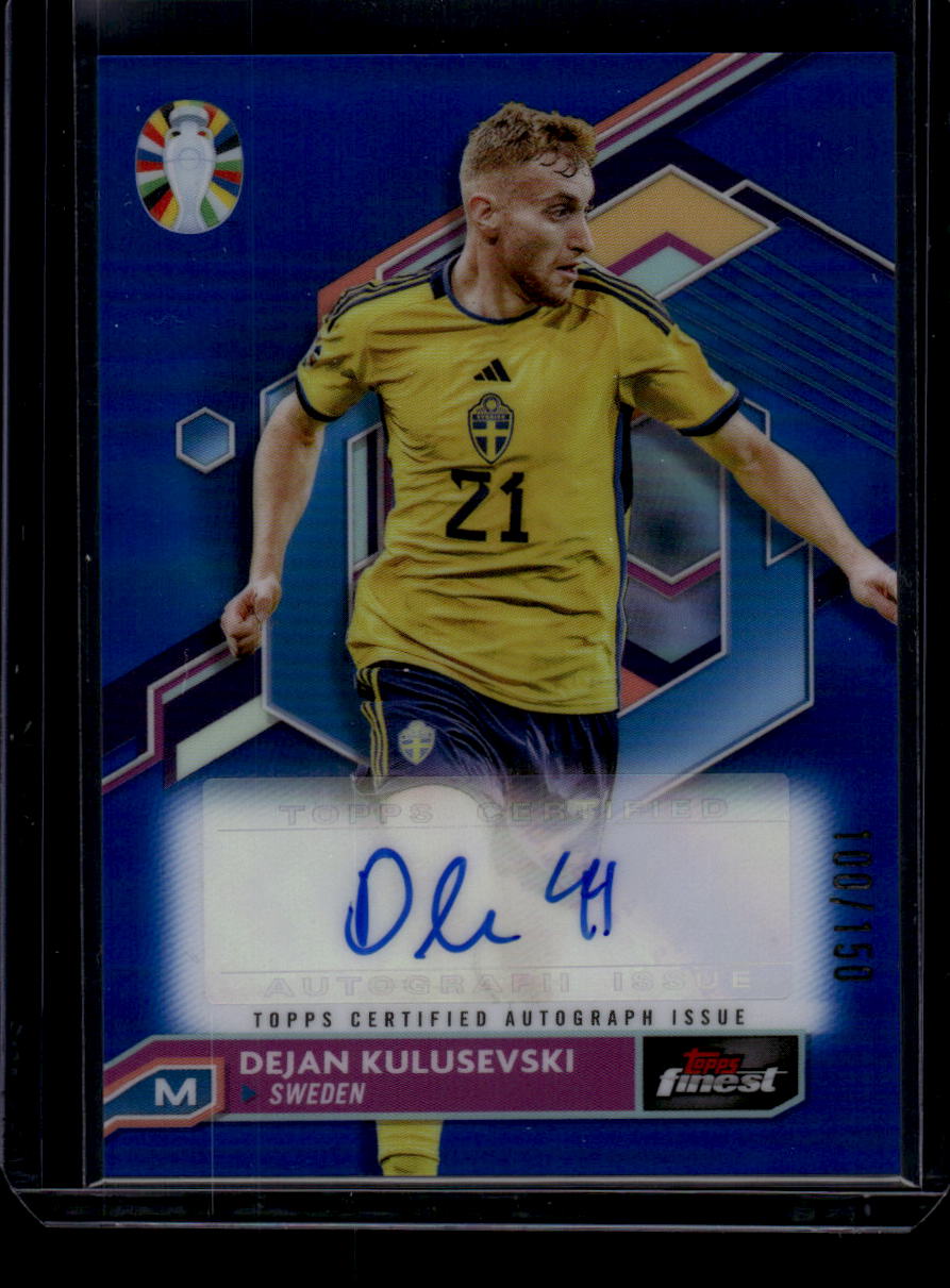 2023 Finest Road to UEFA EURO 2024 Dejan Kulusevski Base Autographs Blue #/150