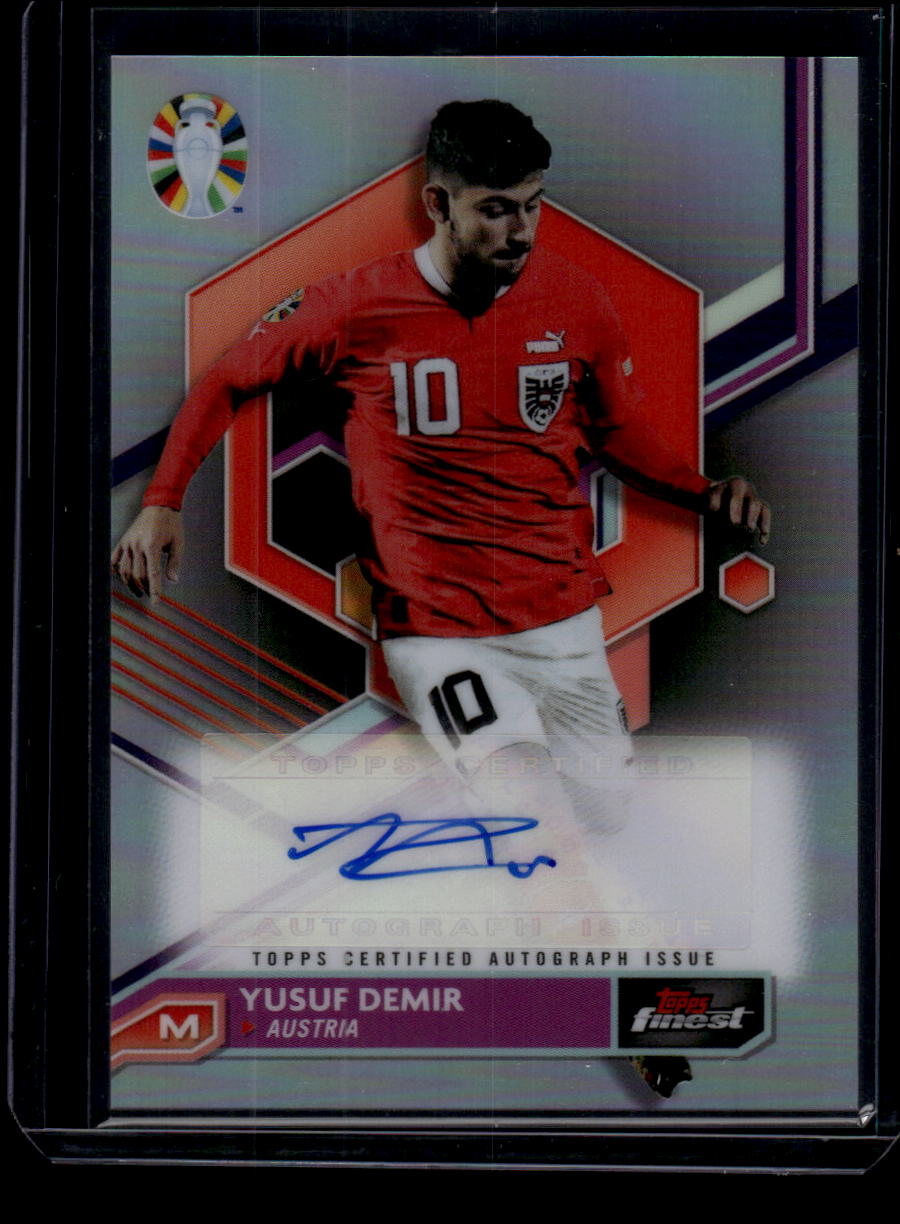 2023 Finest Road to UEFA EURO 2024 #BCA-YD Yusuf Demir Base Card Autographs