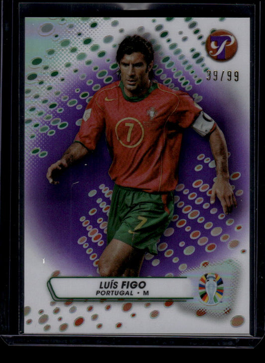 2023 Topps Pristine Road To Euro 2024 #136 Luís Figo Purple Refractors #/99