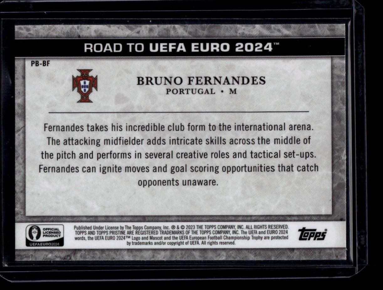 2023 Topps Pristine Road To Euro 2024 #PB-BF Bruno Fernandes Pristine Borders