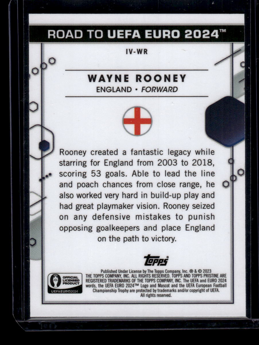 2023 Topps Pristine Road To Euro 2024 #IV-WR Wayne Rooney Inevitable