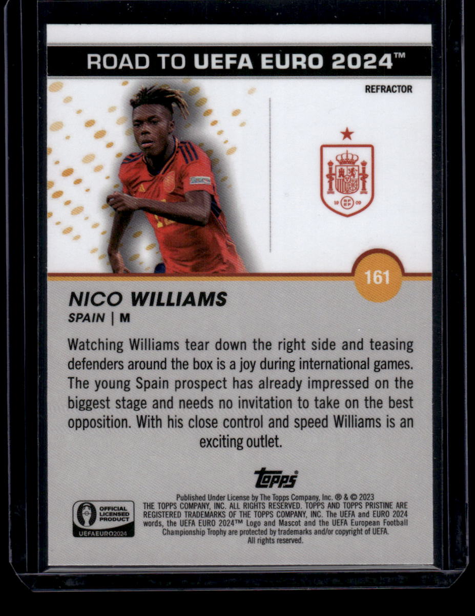 2023 Topps Pristine Road To Euro 2024 #161 Nico Williams