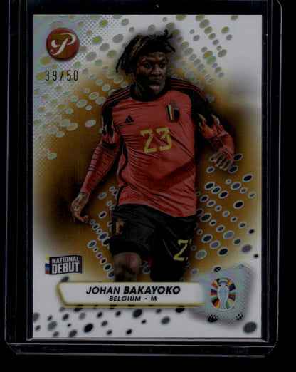 2023 Topps Pristine Road To Euro 2024 #99 Johan Bakayoko Gold Refractor #/50