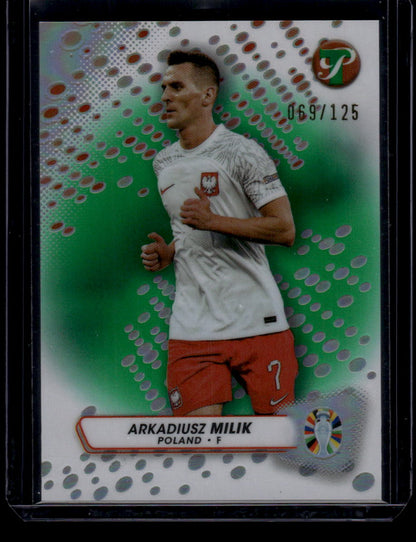 2023 Topps Pristine Road To Euro 2024 #128 Arkadiusz Milik Green #/125