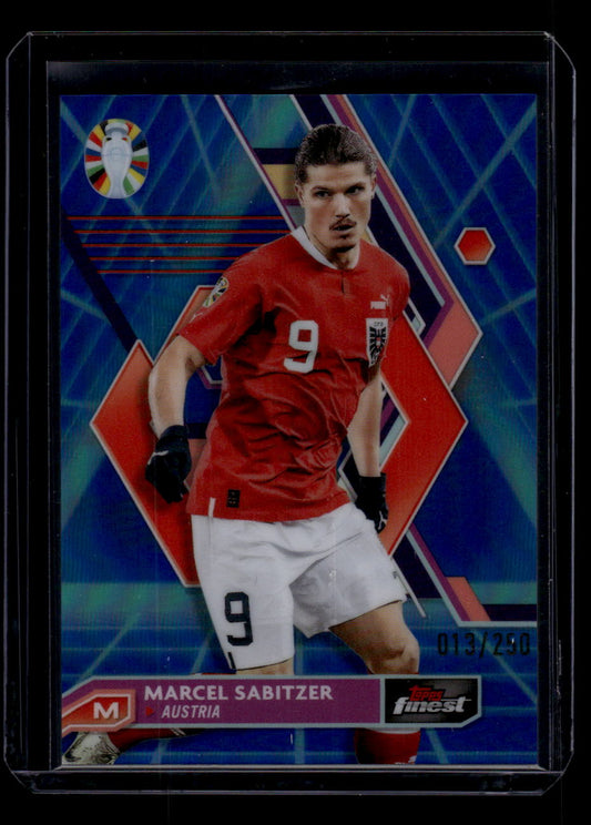 2023 Finest Road to UEFA EURO 2024 #4 Marcel Sabitzer Blue/Aqua Vaporwave #/250