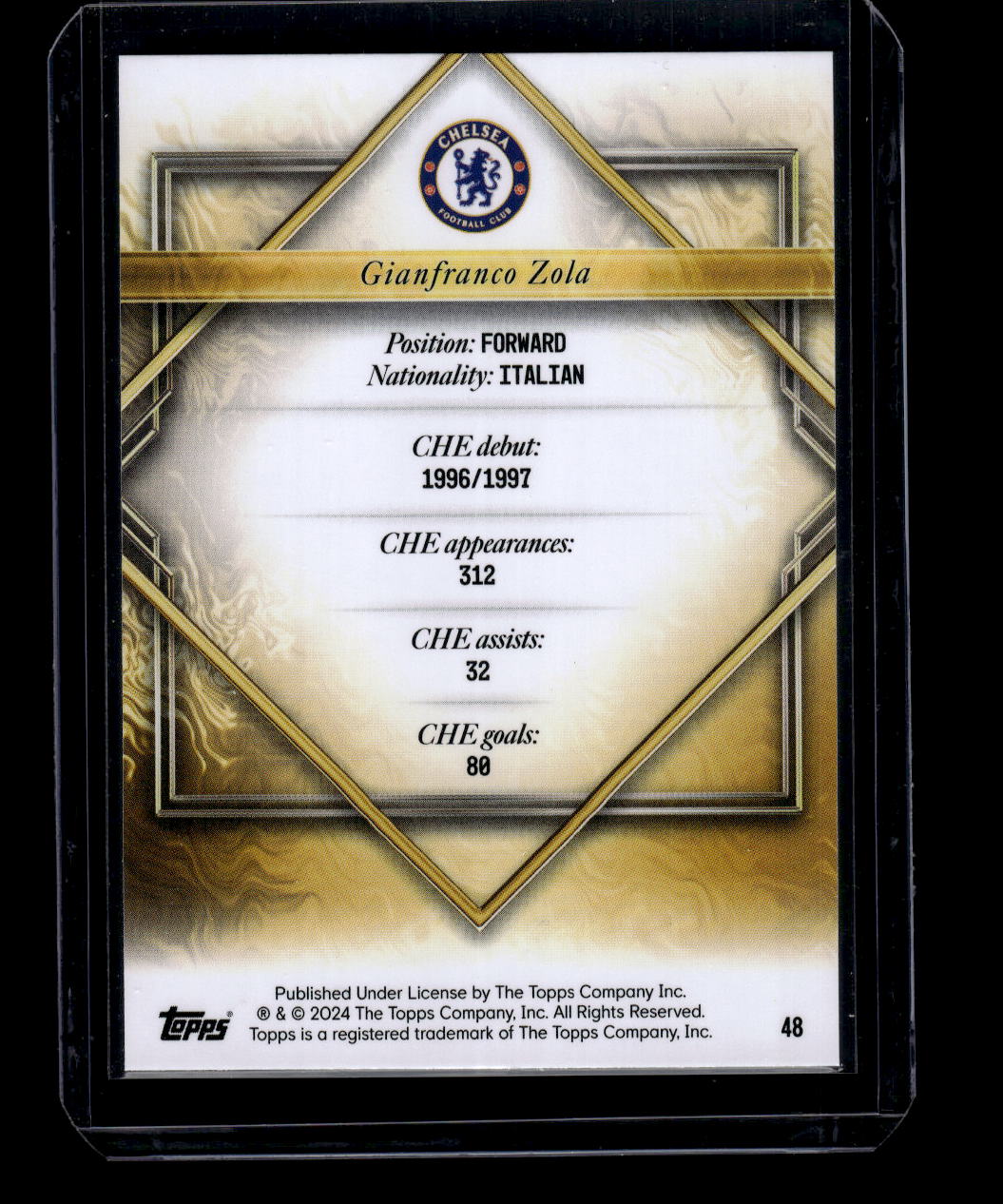 2023-24 Topps Chelsea Team Set #48 Gianfranco Zola