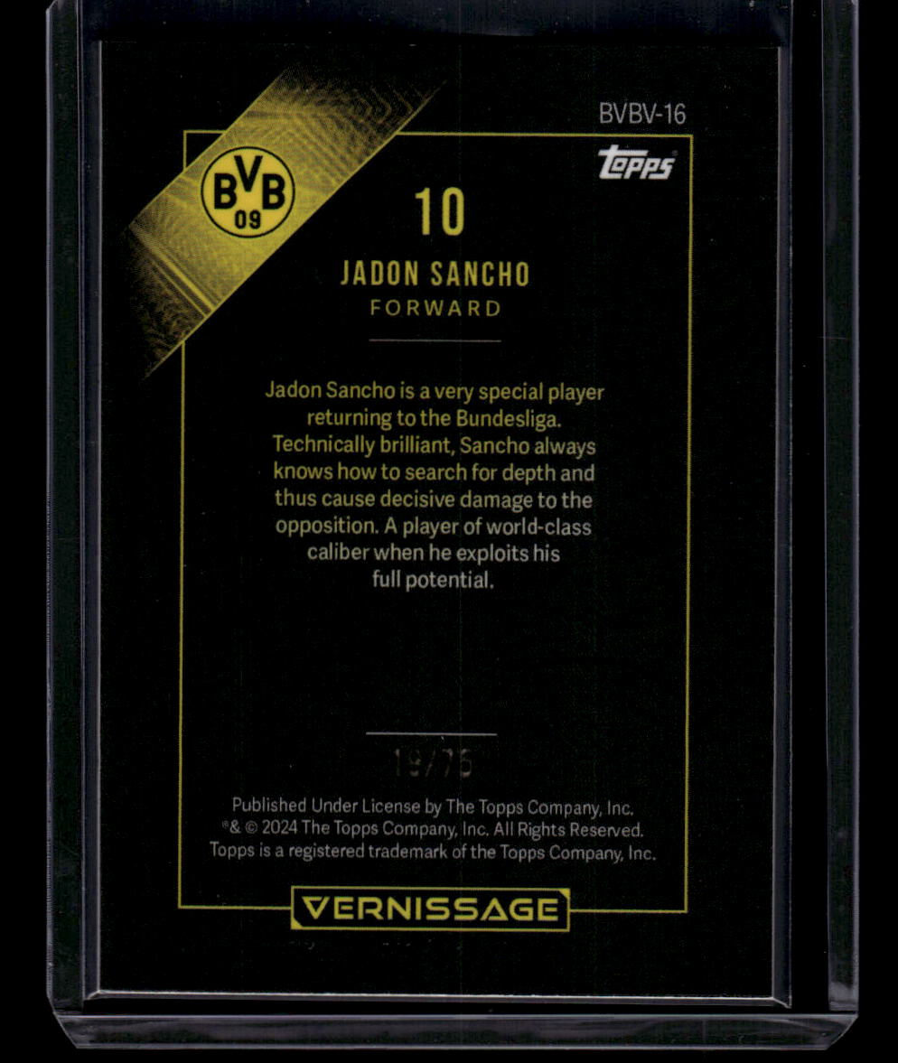 2023-24 Topps Borussia Dortmund Vernissage Jadon Sancho #/75