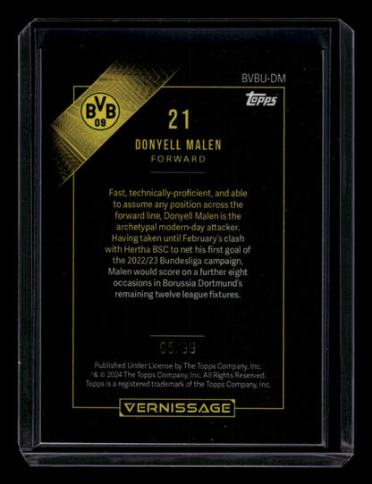 2023-24 Topps BVB Vernissage Donyell Malen Unbreakable #/99