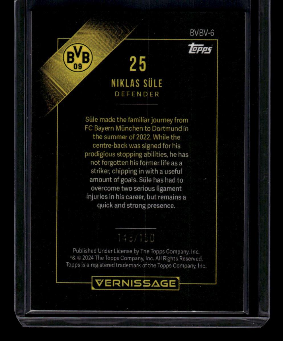 2023-24 Topps Borussia Dortmund Vernissage Niklas Süle #/150