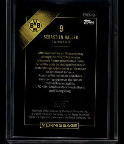 2023-24 Topps BVB Vernissage Sebastien Haller #9/10 Jersey Number