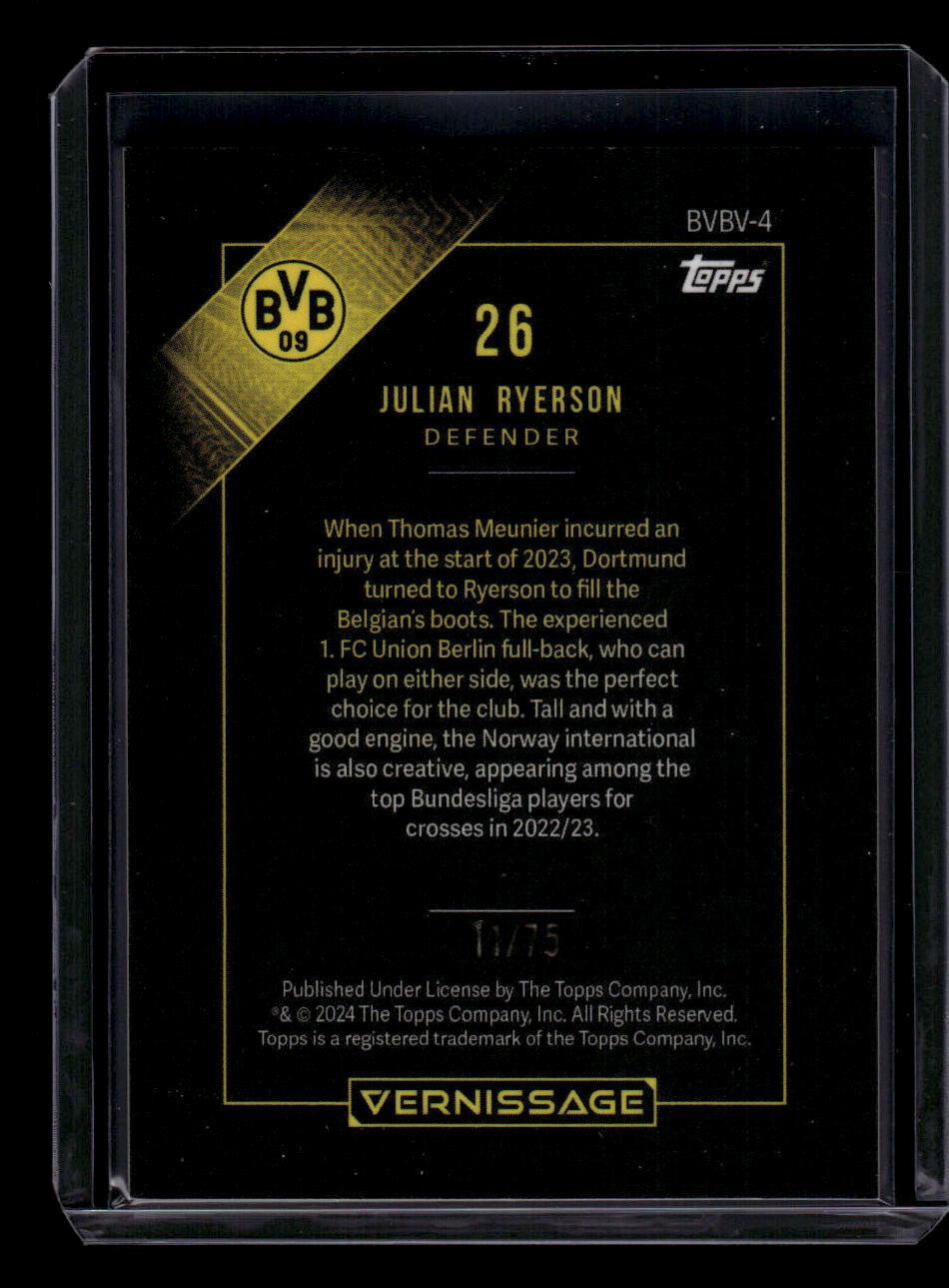 2023-24 Topps Borussia Dortmund Vernissage Julian Ryerson #/75