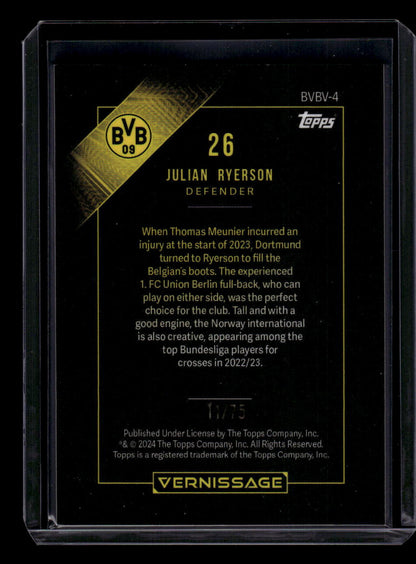 2023-24 Topps Borussia Dortmund Vernissage Julian Ryerson #/75