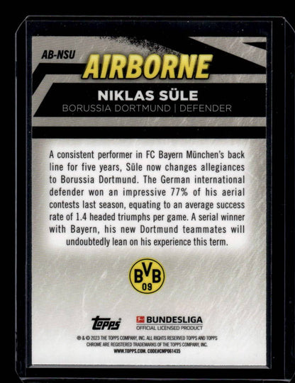 2022-23 Topps Chrome Bundesliga #AB-NSU Niklas Süle Airborne